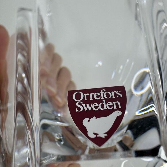Orrefors Crystal Bowl Orion Bowl Candy Dish Sweden Art Glass Lars Hellsten - Picture 6 of 7